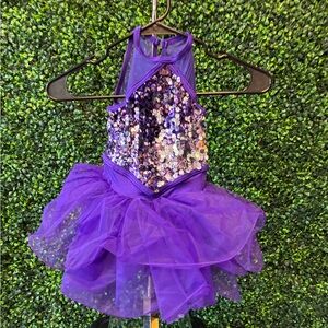 Weissman Purple Sequin Dance Costume